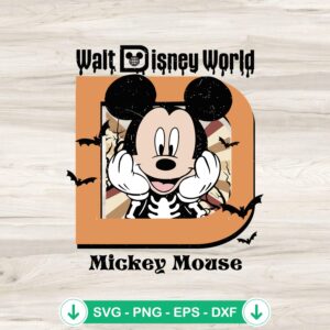 Mickey Skeleton Halloween SVG file for Cricut cutting machine