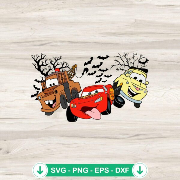 Halloween Disney Lightning Mcqueen Cars SVG file, cutting file
