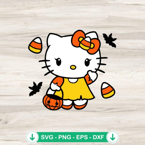 Hello Kitty Candy Cane SVG file for Cricut cutting machine