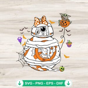 Star Wars Minnie Mouse BB8 Mummy Halloween SVG file