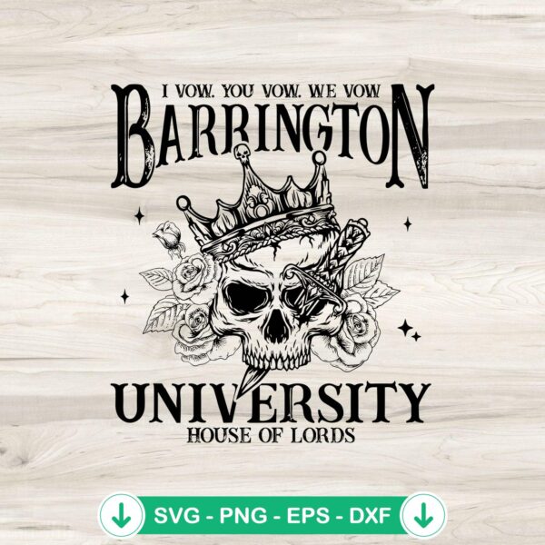 Barrington University SVG file for Cricut cutting machine