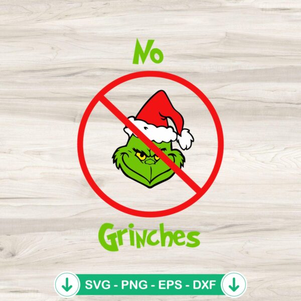 No Grinches Forbidden sign svg file for cricut cutting