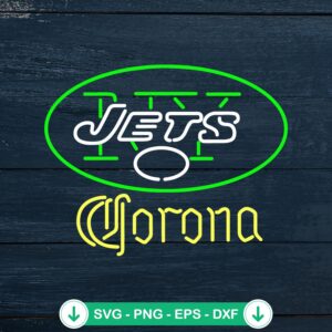 NY Jets Corona Beer Neon Logo SVG file for cutting machines