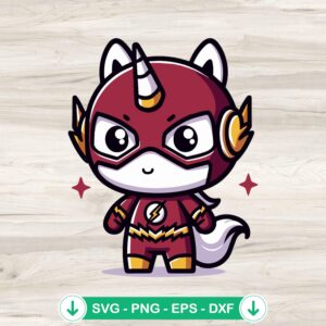 Unicorn Flash Super Heroes SVG file for cutting files