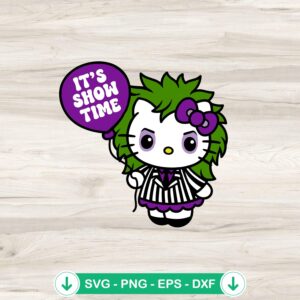 Hello Kitty Beetlejuice SVG file for Cricut cutting machine