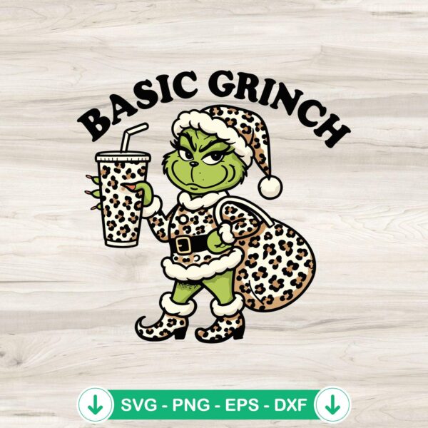 Leopard Grinch SVG file for Cricut cutting machines