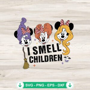 Mickey Mouse I Smell Children SVG file for Halloween crafts