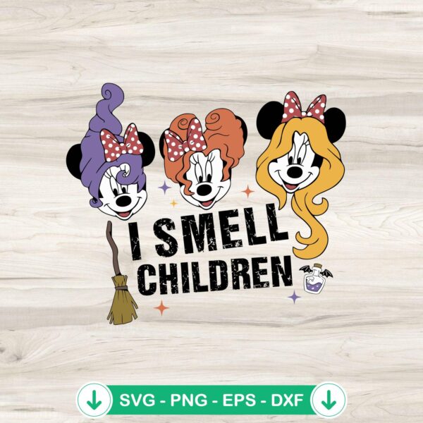 Mickey Mouse I Smell Children SVG file for Halloween crafts