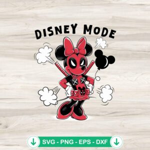 Minnie Deadpool SVG file for Cricut cutting machine