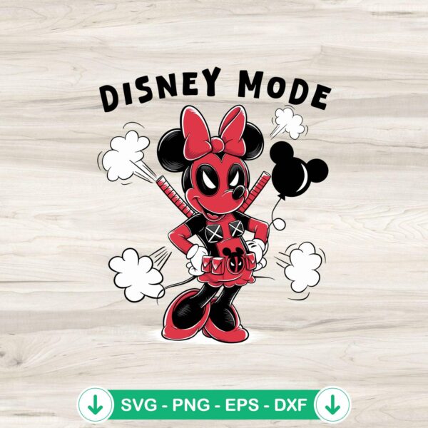 Minnie Deadpool SVG file for Cricut cutting machine