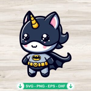 Unicorn Batman Costume SVG cut file for cricut