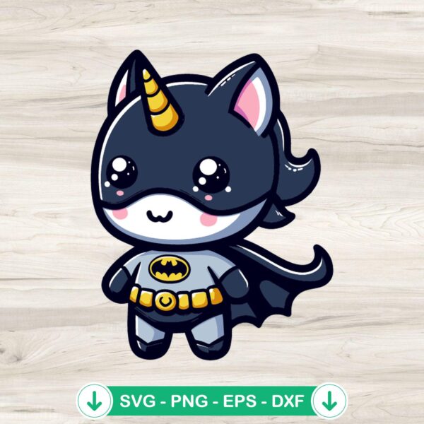Unicorn Batman Costume SVG cut file for cricut