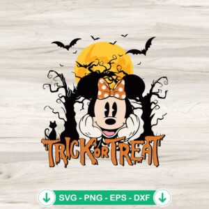 Minnie Trick Or Treat SVG file for Cricut cutting machine