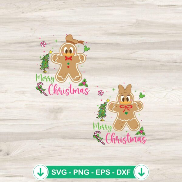 Disney Christmas Duck Gingerbread SVG file for Cricut