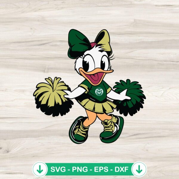 Colorado State Rams Daisy Duck Cheerleader SVG file for Cricut