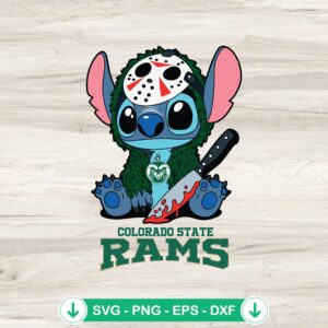 Colorado State Rams Jason Voorhees Stitch SVG file for Cricut