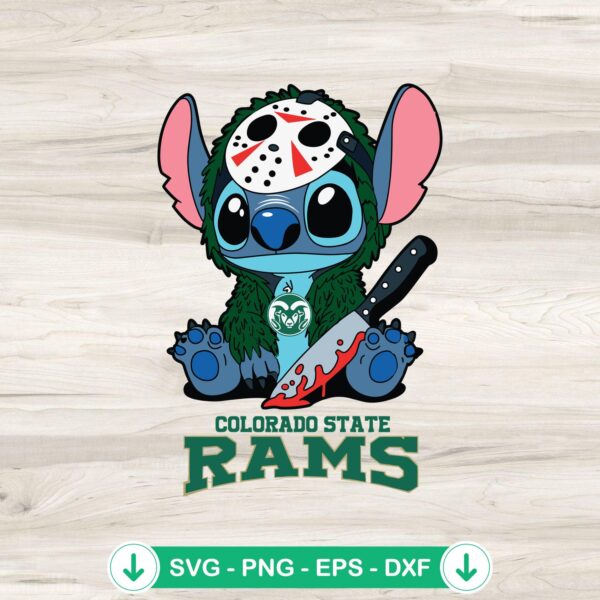 Colorado State Rams Jason Voorhees Stitch SVG file for Cricut