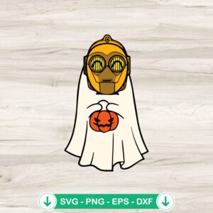 C3po Ghost Halloween SVG file for cutting machine
