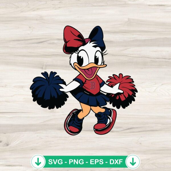 Boston Red Sox Daisy Duck cheerleader SVG file for cutting machines