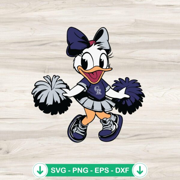 Colorado Rockies Daisy Duck Cheerleader SVG file for cutting machines