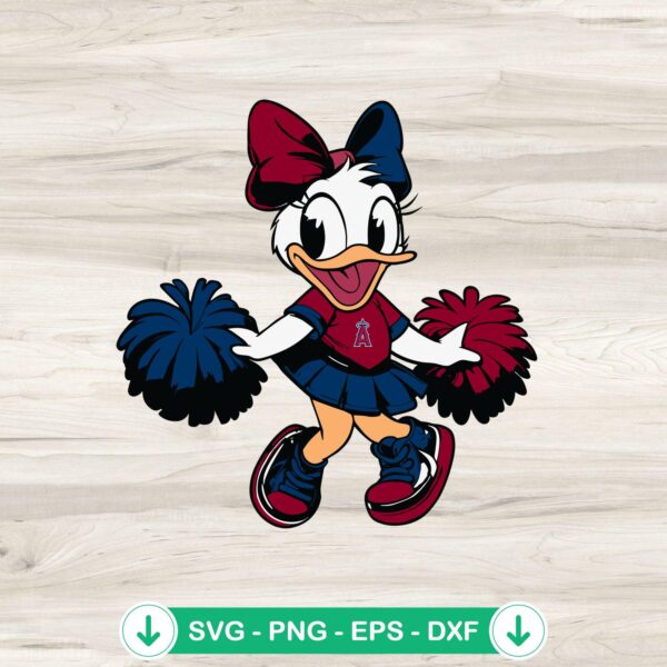 Los Angeles Angels Daisy Duck Cheerleader SVG file for Cricut