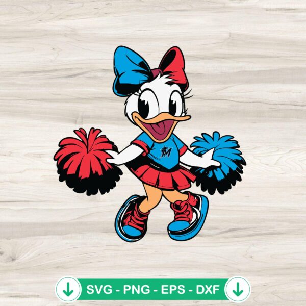 Miami Marlins Daisy Duck SVG file, cricut svg cutting file