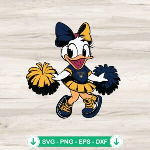 Milwaukee Brewers Disney Duck Cheerleader SVG file for Cricut