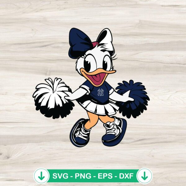 Daisy Duck New York Yankees svg file for cricut cutting