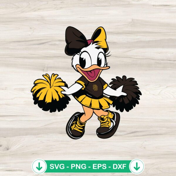 Daisy Duck San Diego Padres svg file, cricut cutting file