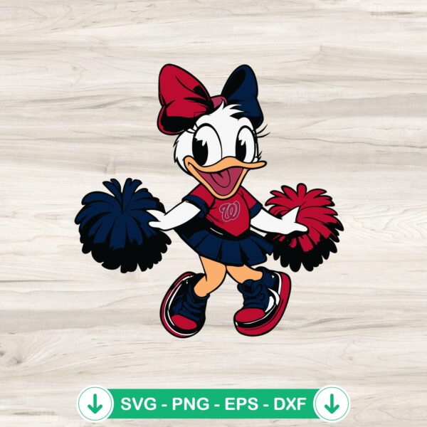 Daisy Duck baseball svg file for Washington Nationals cutting file