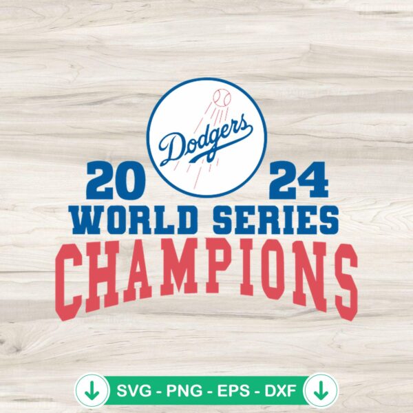 LA Dodgers World Series Champions svg file for cutting machine
