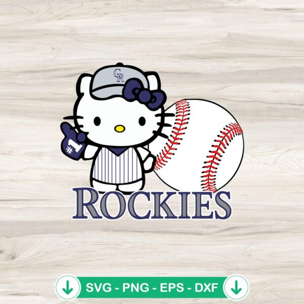 Hello Kitty Colorado Rockies SVG file for cutting machines
