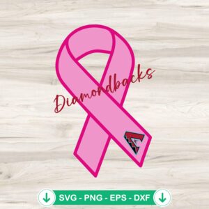 Breast Cancer Diamondbacks Ribbon SVG file, cricut svg cutting file
