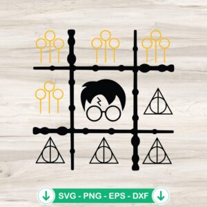 Harry Potter Tic Tac Toe SVG file, cricut svg cutting file