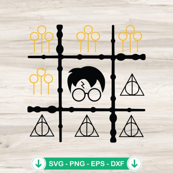 Harry Potter Tic Tac Toe SVG file, cricut svg cutting file
