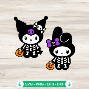 Kuromi And My Melody Halloween SVG file, cutting file