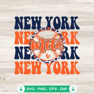 New York Mets Baseball SVG file for Cricut cutting machine