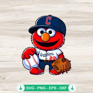 Cleveland Guardians Sesame Street Baseball svg file for cricut
