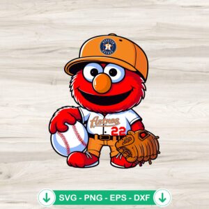 Sesame Street Astros baseball svg file for Cricut cutting machine