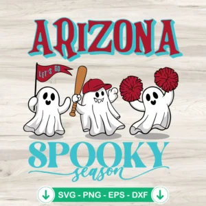 Arizona Diamondbacks spooky season SVG file for crafts
