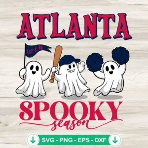 Atlanta Braves Baseball Spooky Season SVG file for Cricut
