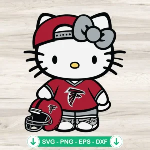 Atlanta Falcons Hello Kitty SVG file for cutting machines