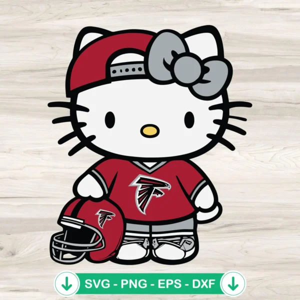 Atlanta Falcons Hello Kitty SVG file for cutting machines