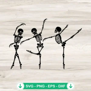 Ballet Skeletons Halloween SVG file for cricut cutting machine