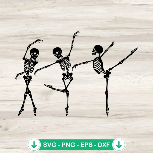 Ballet Skeletons Halloween SVG file for cricut cutting machine