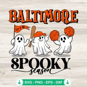 Baltimore Orioles Baseball Spooky Season SVG file for Cricut