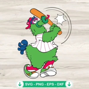 Baseball Phillie Phanatic SVG file for Cricut cutting