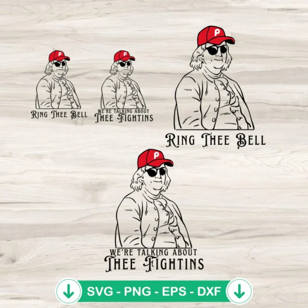 Ben Franklin Philadelphia Phillies SVG file, cricut svg, cutting file