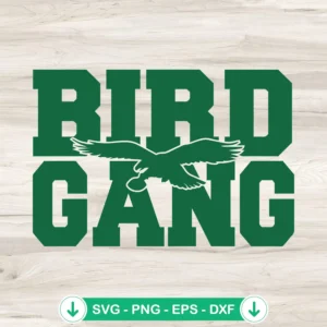 Bird Gang Eagle Football SVG file for Cricut cutting machines