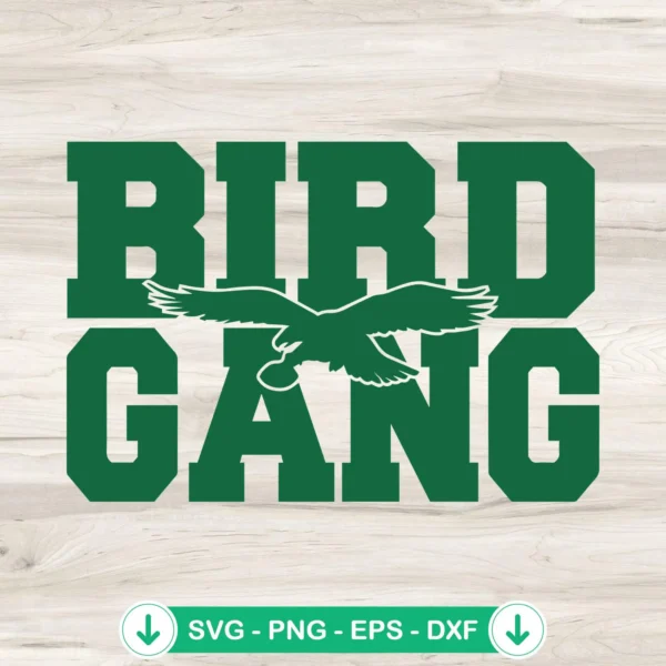 Bird Gang Eagle Football SVG file for Cricut cutting machines
